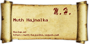 Muth Hajnalka névjegykártya