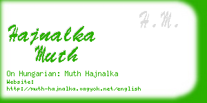 hajnalka muth business card